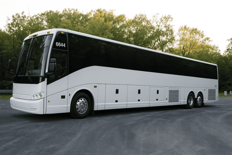 exterior of Charter Bus Rental Sioux Falls coach bus