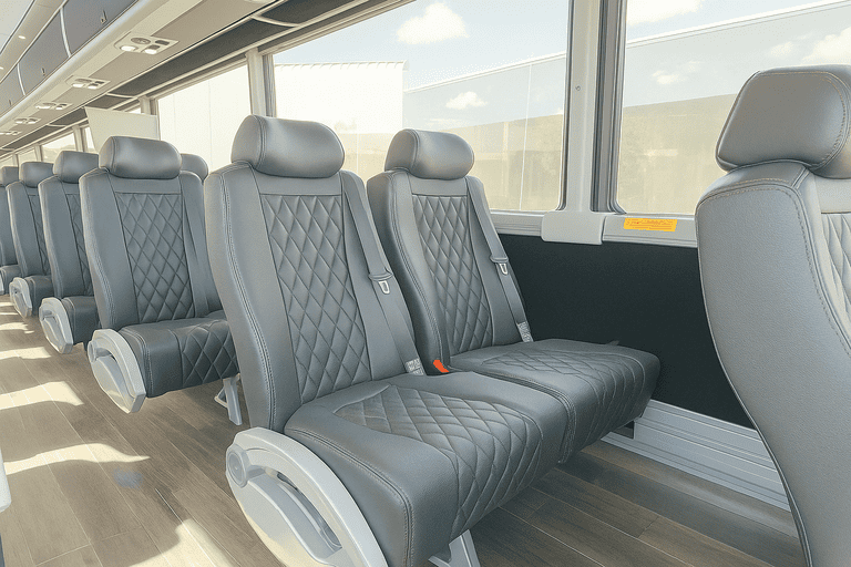 interior of Charter Bus Rental Sioux Falls charter bus